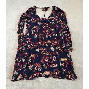 Earthbound Trading Company Paisley Flowing Cut-Out Dress